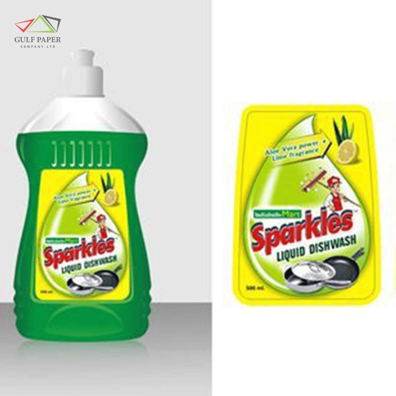 Dishwashing liquid label
